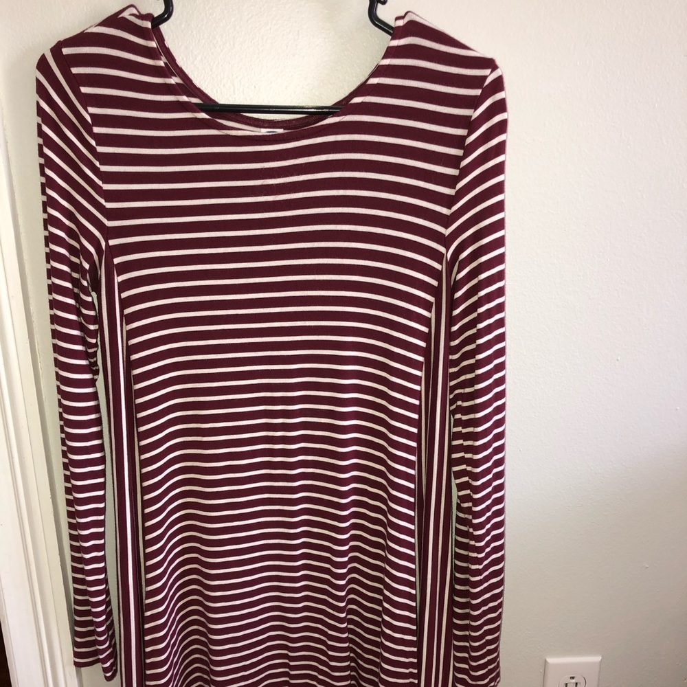 Red and White striped dress